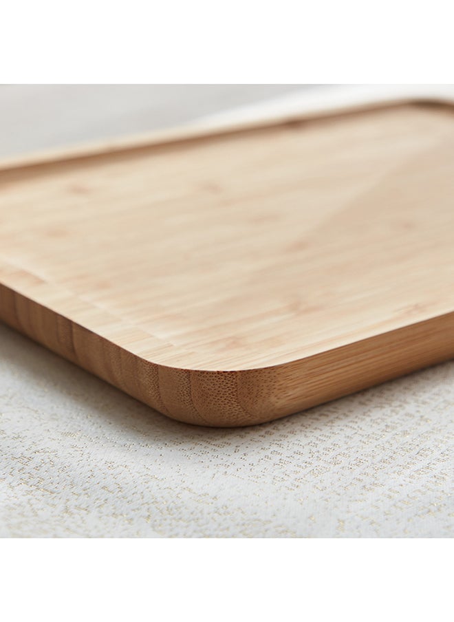 Home Box Bamboo Rectangular Large Tray 34x3x20 cm  - Image 4