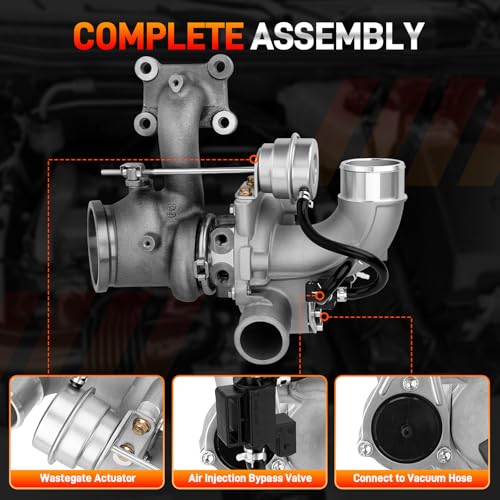 GDUKOP CJ5Z6K682C 2.0L Turbocharger Assembly with Gaskets Compatible with Ford Escape Focus Fusion Taurus 2013-2018, Lincoln MKC MKT MKZ 2013-2016, 2.0L Ecoboost L4, Replace # CJ5Z6K682F, CJ5Z6K682E - Image 3