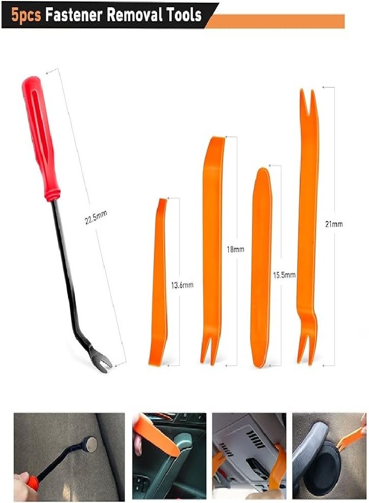 Upgraded 1115pcs Auto Push Retainer Clips and Auto Fasteners Set - 32 Most Popular Sizes Nylon Bumper Fender Rivets with 10 Cable Ties and Fastener Remover for GM, Ford, Toyota, Honda, Chrysler - Image 4