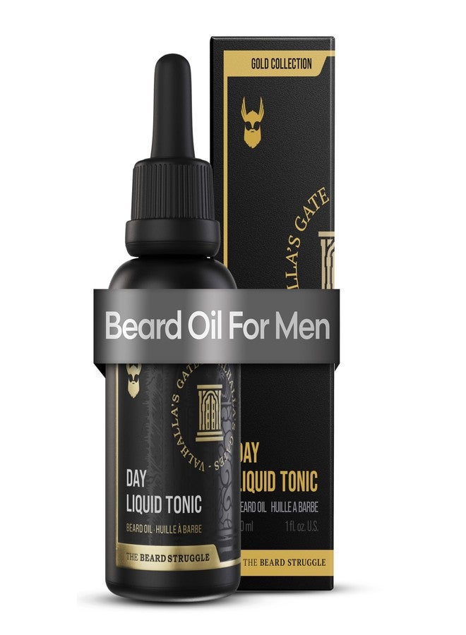 The Beard Struggle - Day Liquid Tonic Beard Oil - Gold Collection, Valhalla's Gates - Beard Oil for Men - Moisturize, Softens Hair, Reduces Itch - Day Time Beard Growth Oil (1 Fl oz) - Image 1