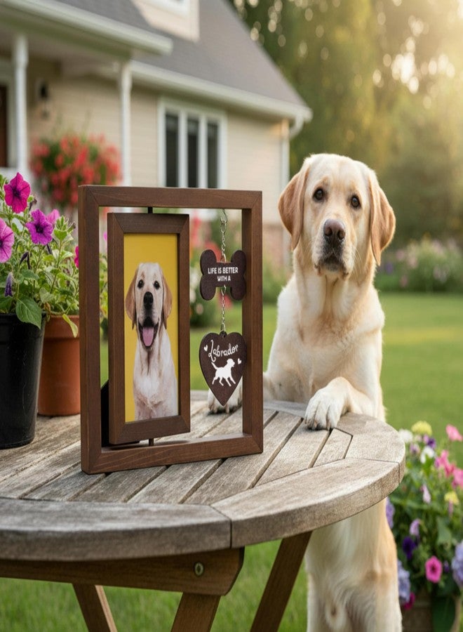 InnoBeta Labrador Gifts, Rotating Picture Frame, 4x6 Double-Sided Display Photo Frame, Life is Better with A Labrador - Image 2