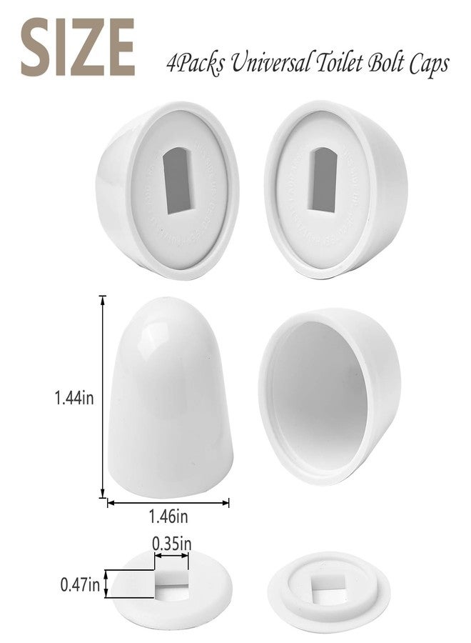 MENNTY Toilet Bolt Caps, Include 2Packs Ceramic White Birds Toilet Bolt Covers & 4Packs Universal Toilet Bolt Caps, Cute Bathroom Decorative Toilet Floor Screw Cover Caps Easy Installation - Image 4