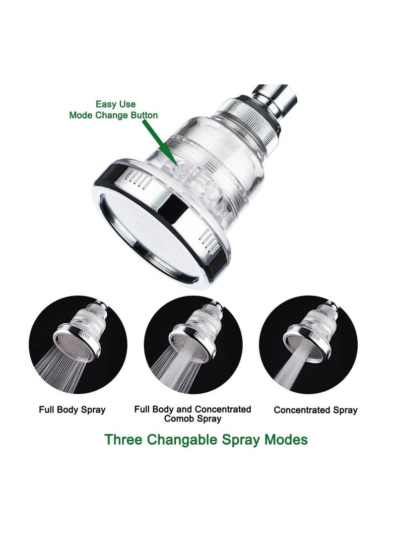 Filtered Shower Head, 2 in 1 Vitamin C Fixed Head for Anti Hair Fall and Soft Skin, High Pressure Purifying Hard Water Softener Remove Chlorine Harmful Substances - Image 3