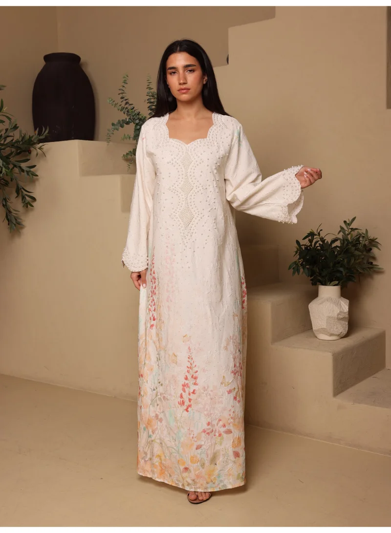 IKKXA Rosé Perle Jalabiya IK5023 Beige