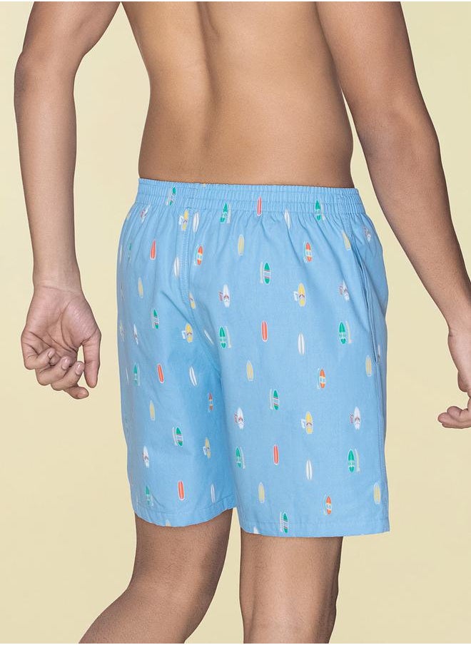 XYXX - Printed Cotton Boxer Shorts with Elasticated Waistband by Styli - Image 1
