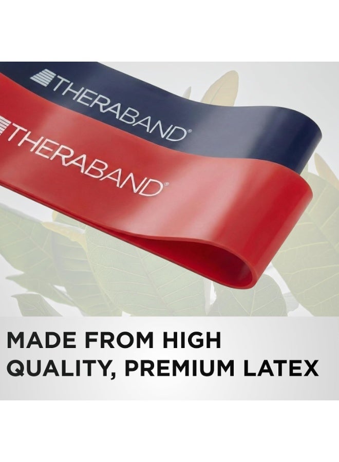 TheraBand Exercise Band Loops, Red, 8 Inch, Latex Resistance Loop Band for Strength Training, Physical Therapy, Rehabilitation & Lower Body Exercise - Image 5