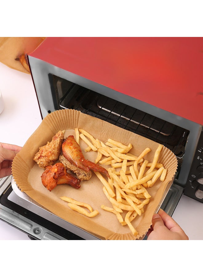 Air Fryer Paper Rectangular Ninja Double Pot Special Paper Oil-absorbing Paper Silicone Oil Paper Baking Oven Special Supply-Specifications:Blister Natural Color 100pc ]  - Image 3