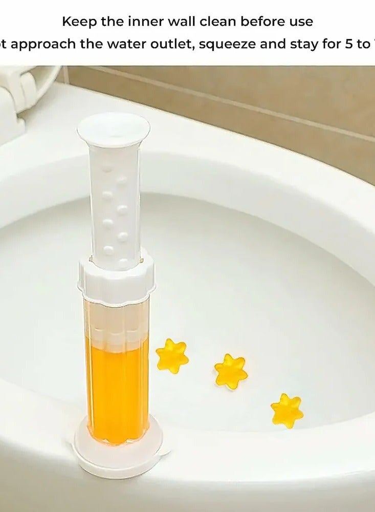 Floral scented toilet gel cleaner, 120ml. A descaler and odor remover for a clean bathroom. Long-lasting freshness. Easy to use. 12 flower gels per bottle. Lemon scent. - Image 4