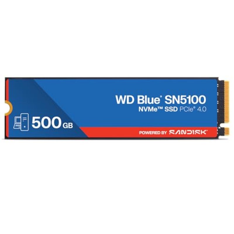 WD Blue SN5100 NVMe SSD - M.2 2280, PCIe Gen 4.0, Internal Solid State Drive - Read Speeds Up to 6, 600MB/s, Upgrade Storage for PC/Laptops - WDS500G5B0E - Image 1