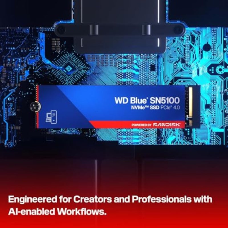 WD Blue SN5100 NVMe SSD - M.2 2280, PCIe Gen 4.0, Internal Solid State Drive - Read Speeds Up to 6, 600MB/s, Upgrade Storage for PC/Laptops - WDS500G5B0E - Image 2