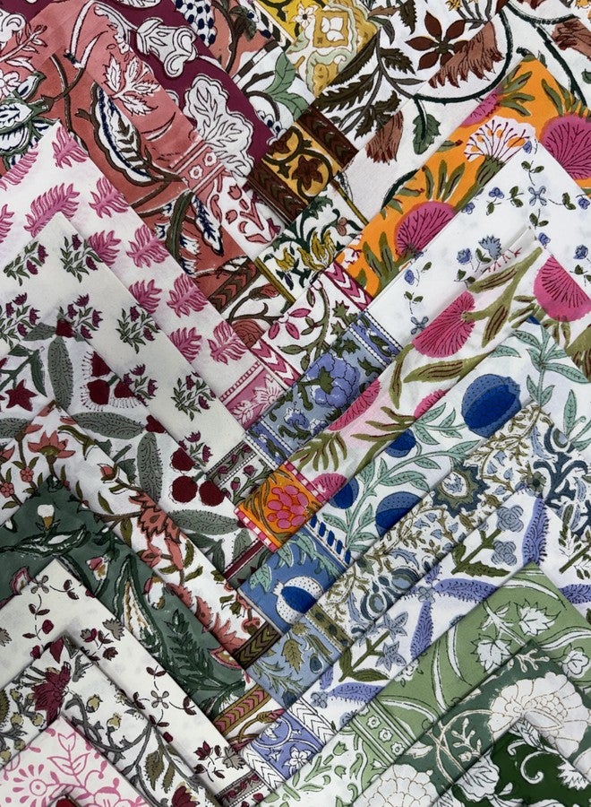 Ridhi Block Print Mix Border Napkin 20" x 20" Inch Set 4 Reusable Cotton Decorative Napkin for Everyday Dining, Wedding, Festive Gift Spring, Mother's Day - Image 5