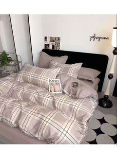 llwoo Super King Size Duvet Cover Set Hotel Luxury Feel Bedding Set Cotton Material Bedding Set Fad and Wrinkle Resistant Set Include 1 Fitted Bed Sheet 1 Duvet Cover and 4 Pillowcases 220x240c 