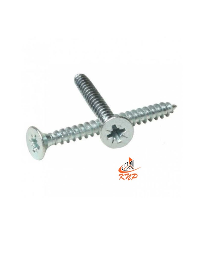 KNP Steel Countersunk Head Twin thread Screws - Pack of 200 (1 1/4" x 4g) - Image 3