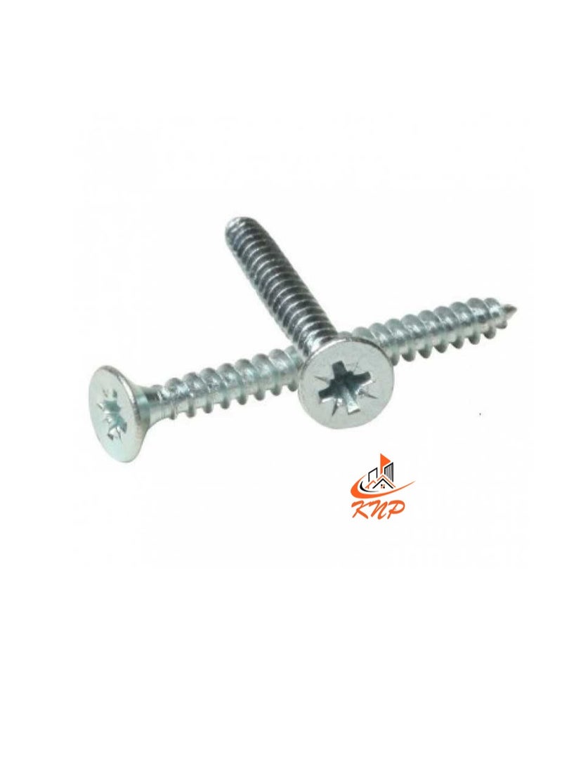 KNP Steel Countersunk Head Twin thread Screws - Pack of 200 (1 1/4" x 4g) - Image 2