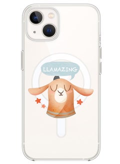 Theodor Magnetic Case for iPhone 14 6.1-inch Compatible with MagSafe Wireless Charging, Shockproof Phone Bumper Cover Llamazing lama  - Image 1