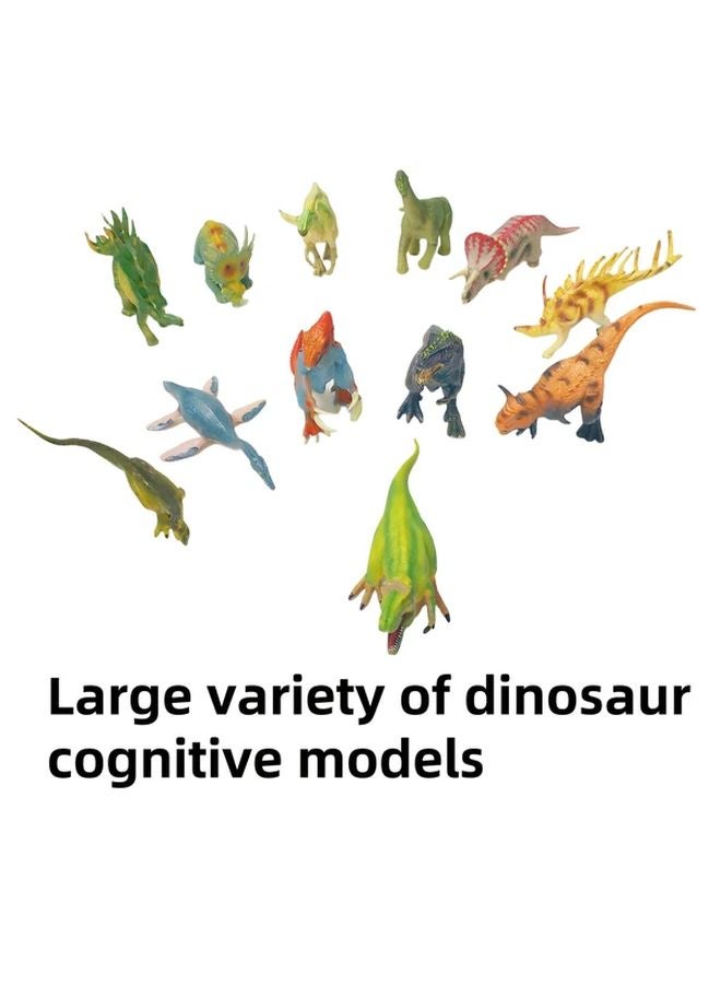 Large Herbivorous Dinosaur Model Set Six In A Set Cognitive Animal Toy Gift For Kids - Image 2