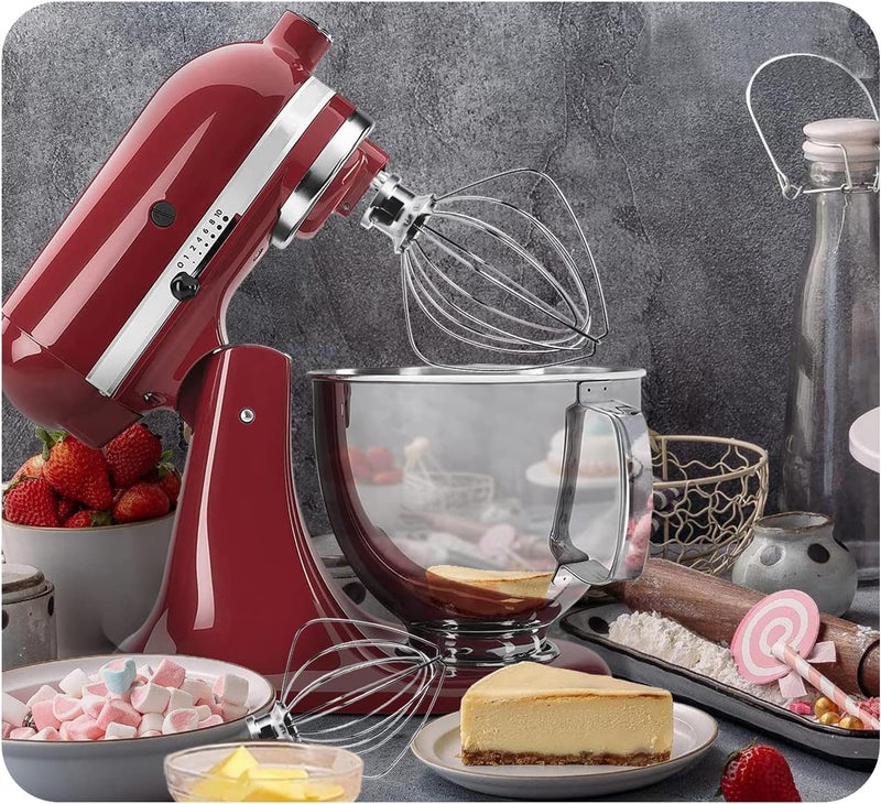 Moloudan Stainless Steel 6-Wire Whip Attachment for KitchenAid 4.5 and 5 Quart Tilt-Head Stand Mixer, K45WW Whisk Attachment, Balloon Whisk, Heavy Duty, Dishwasher Safe - Image 2