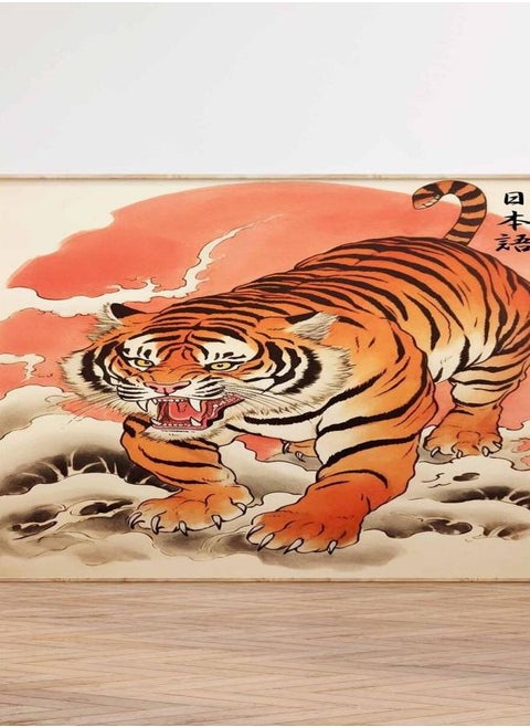 (Assembly frame) Taguchi Tomoki Print Tiger Art Print Japanese Print Japanese Tiger Print Tiger Print Roaring Tiger Print Wall Art Poster Print Size A2/A3/A4