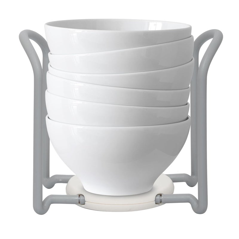 HARI Dish Drying Rack MultiFunctional Plates Cup Bowl Pot Pan Lid Storage Holder Organizer for Kitchen Cabinet Grey - Image 3