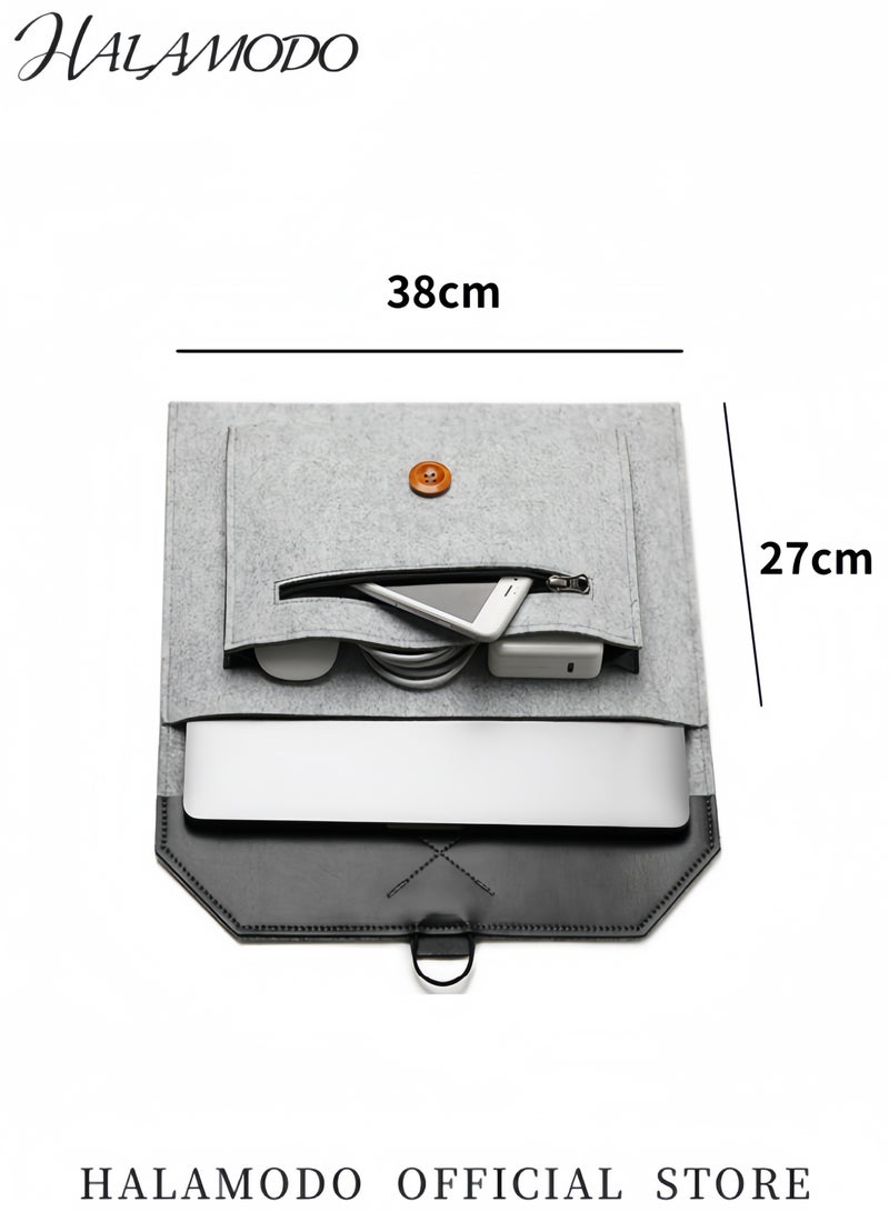 HALAMODO Felt Laptop Sleeve Bag Fits Laptops up to 14Inch Cover Pouch Case Laptop Inner Bag for Microsoft Surface Pro 9 & HP Stream 14 & iPad Pro & Samsung Chromebook & Macbook  - Image 5