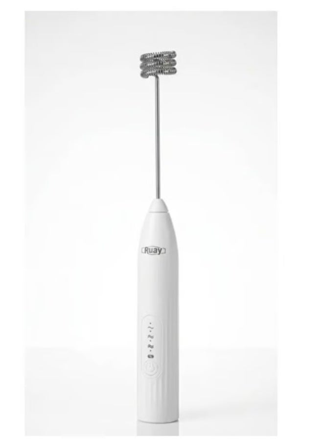 Rechargeable whisk and milk frother with 3 adjustable speeds – for making coffee, lattes, cappuccinos and whipping eggs - Image 1
