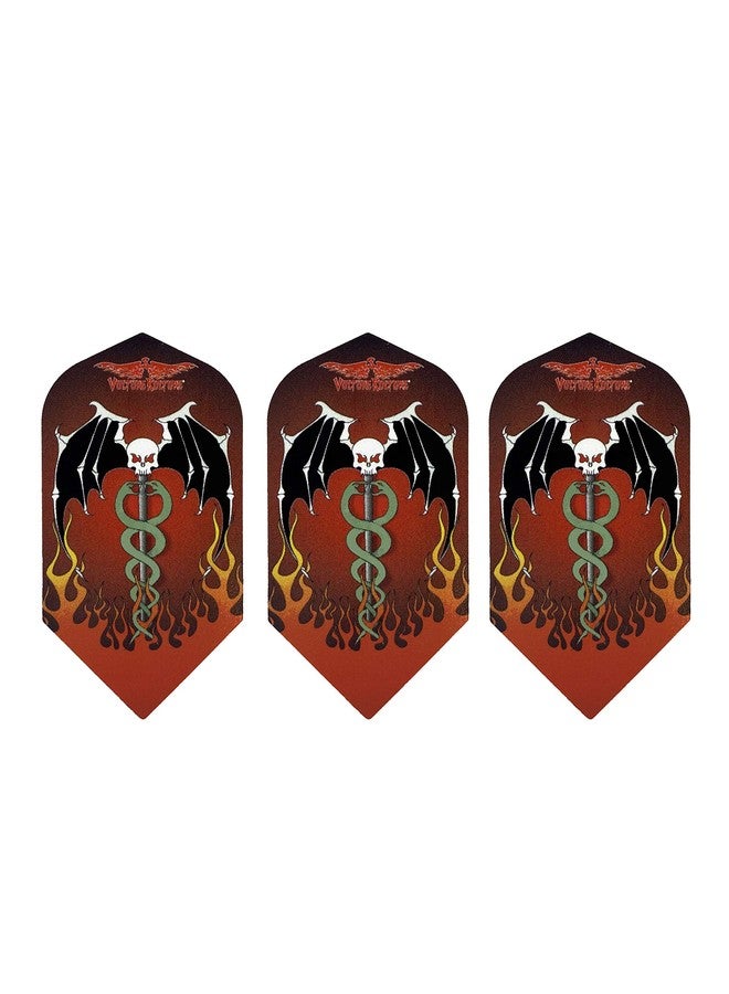 Dart World AO 5 Sets of 3 Vulture Kulture Assorted Slim Dart Flights Cool Designs Durable (15 Flights Total) - Image 2