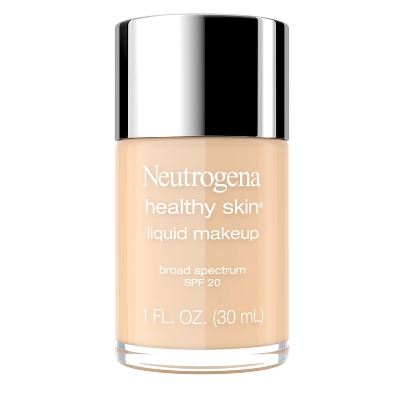 Neutrogena Healthy Skin Liquid Makeup Foundation,Broad Spectrum SPF 20 Sunscreen,Lightweight & Flawless Coverage Foundation with Antioxidant Vitamin E & Feverfew,Natural Beige,1 fl. oz (Pack of 1) - Image 1