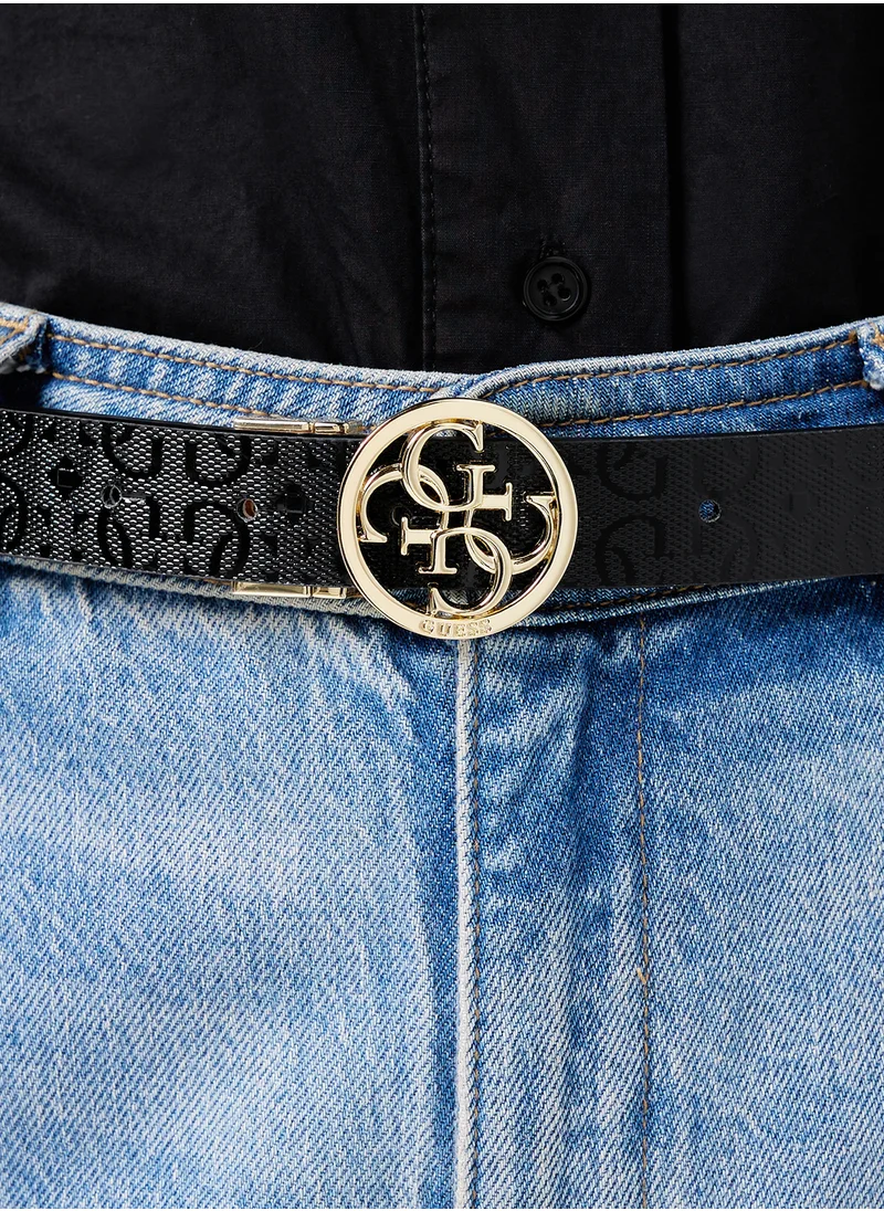 جس Logo Detailed None Allocated Hole  Belt