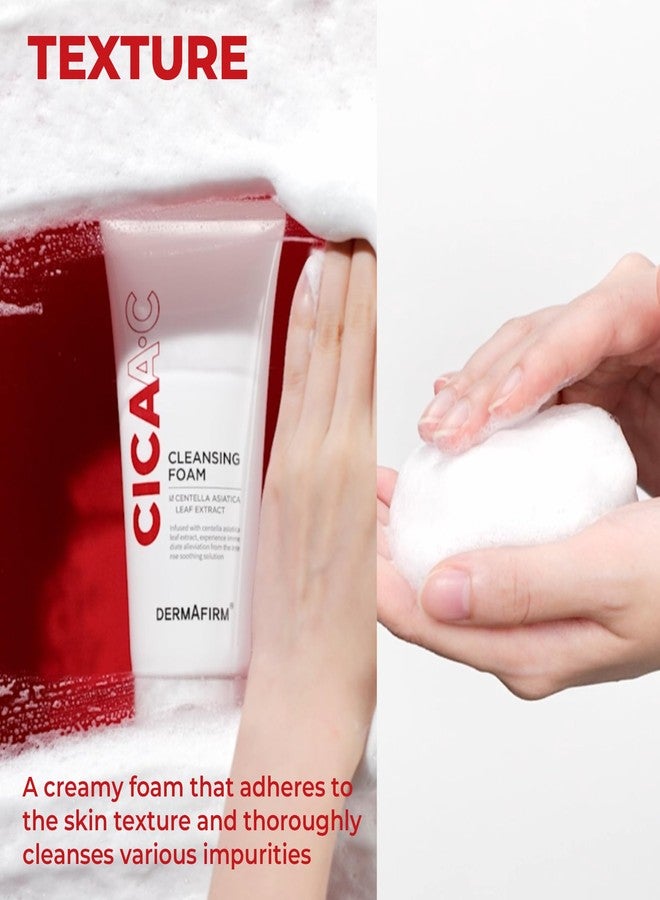 DERMAFIRM Cica AC Cleansing Foam 5.29 oz | Glycolic Acid Face Wash Niacinamide Face Wash Hydrating Facial Cleanser for Oily, Sensitive & Dry Skin | Korean Skincare Water Based Cleanser for Women & Men - Image 5
