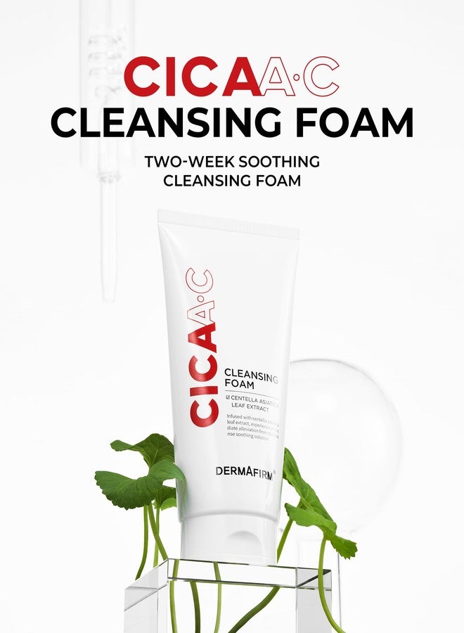 DERMAFIRM Cica AC Cleansing Foam 5.29 oz | Glycolic Acid Face Wash Niacinamide Face Wash Hydrating Facial Cleanser for Oily, Sensitive & Dry Skin | Korean Skincare Water Based Cleanser for Women & Men - Image 2