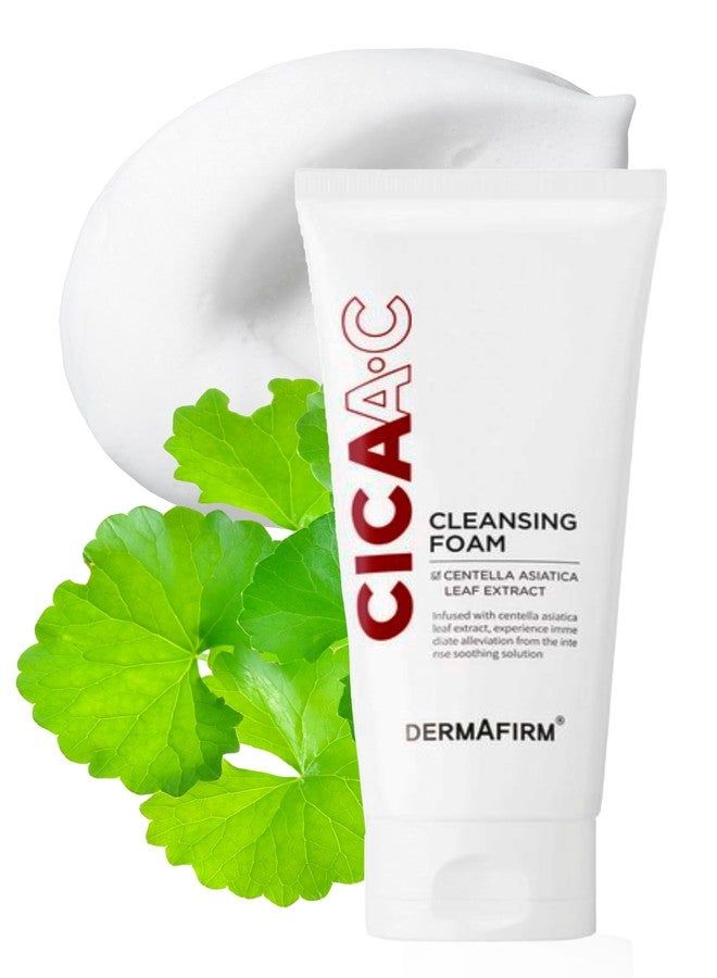 DERMAFIRM Cica AC Cleansing Foam 5.29 oz | Glycolic Acid Face Wash Niacinamide Face Wash Hydrating Facial Cleanser for Oily, Sensitive & Dry Skin | Korean Skincare Water Based Cleanser for Women & Men - Image 1