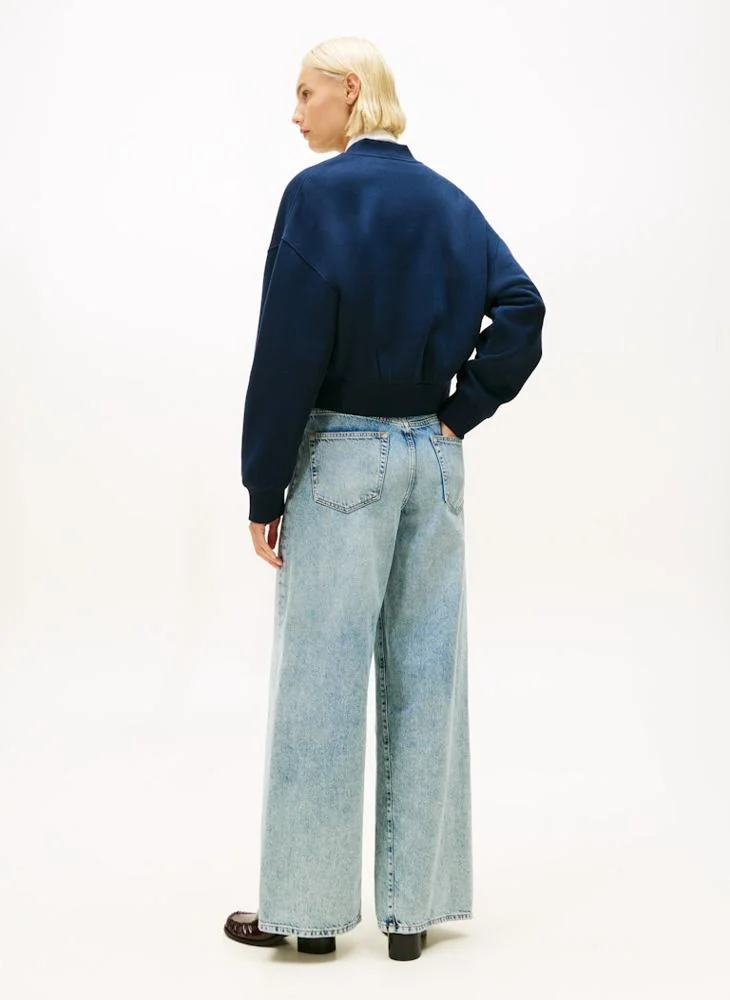 TOMMY HILFIGER Logo Button Up Bomber Jacket