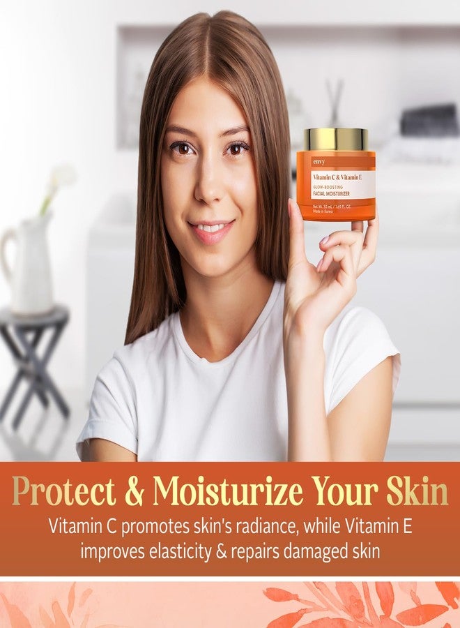 Envy Vitamin C & Vitamin E Face Moisturizer Cream - Hydrating, Reduces Acne Scars & Fine Lines - Anti-Aging, Dermatologist Tested for All Skin Types - 1.69 Fl. Oz - Image 3