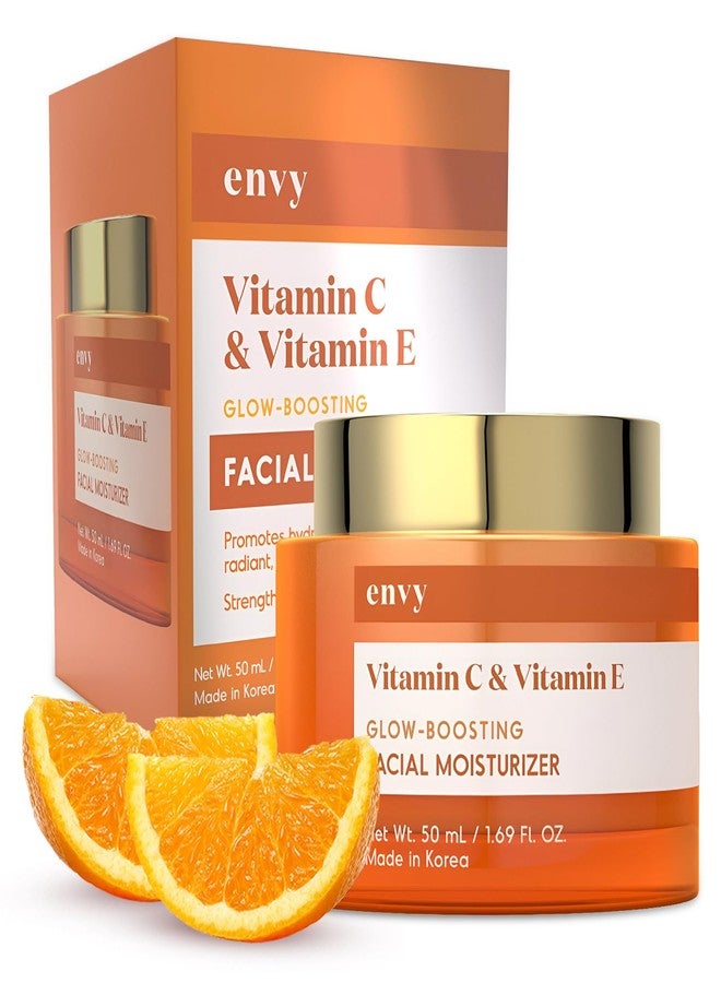 Envy Vitamin C & Vitamin E Face Moisturizer Cream - Hydrating, Reduces Acne Scars & Fine Lines - Anti-Aging, Dermatologist Tested for All Skin Types - 1.69 Fl. Oz - Image 1