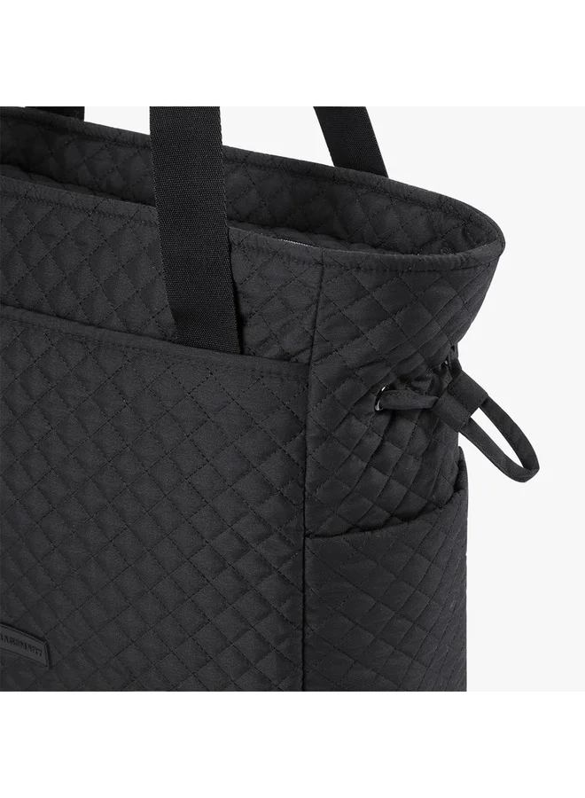 BAGSMART BAGSMART Quilted Tote Bag, Top Handle Handbags for Women, Shoulder Bag, 25L Large Hobo Bag for Work, School, Travel