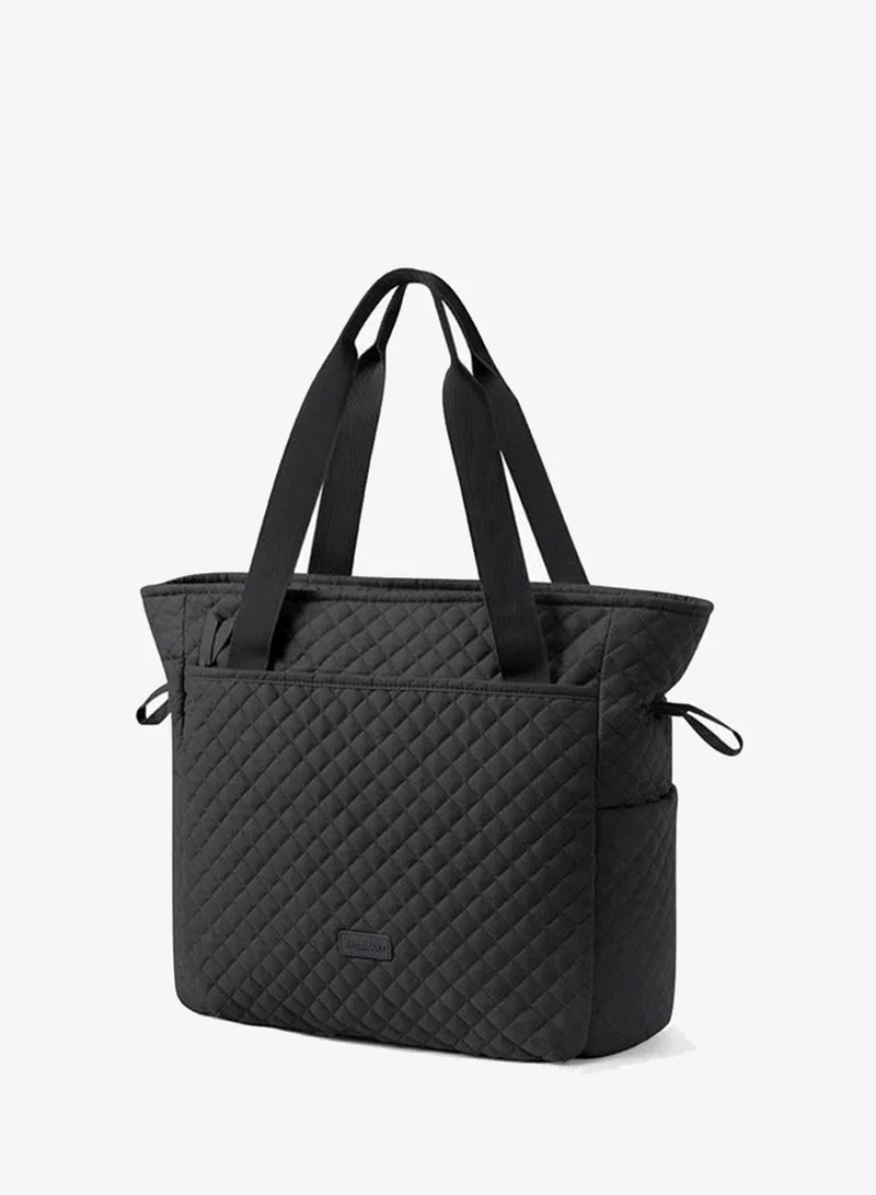 باج سمارت BAGSMART Quilted Tote Bag, Top Handle Handbags for Women, Shoulder Bag, 25L Large Hobo Bag for Work, School, Travel