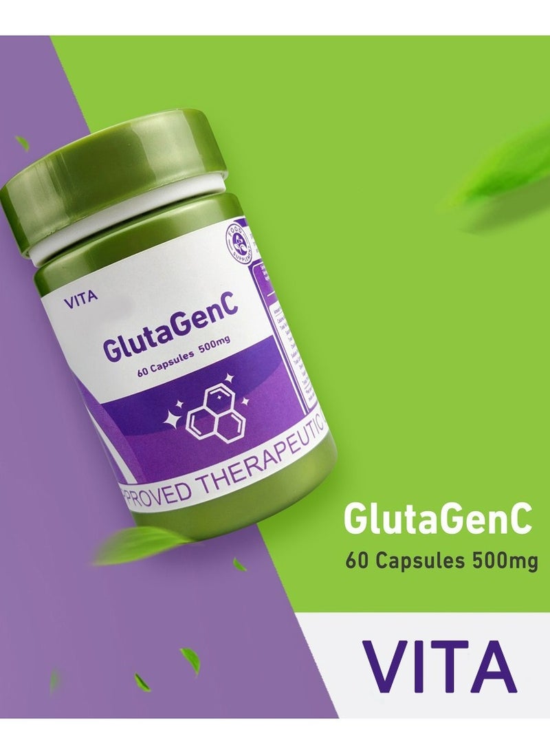 Vita Gluta GenC 60 Capsules 500mg  - Image 4