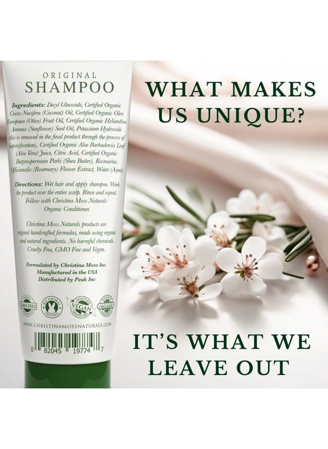 Christina Moss Naturals - Shampoo Natural and Organic Ingredients, Sulfate-Free, Paraben-Free, Cruelty-Free, Vegan, Unscented, Responsible Beauty - Image 1