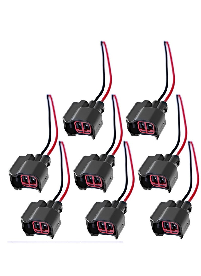 VIUAUAX 8 Pack Fuel Injector Kits Pigtail Connector Replacement for Ford F150 1999-2016 F250 1999-2013 Crown Victoria 1999-2011 Mustang 2002-2013  - Image 3