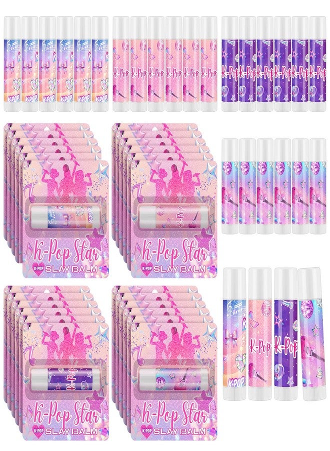 Qunclay 24 Pcs K-POP Themed Lip Balm Party Favors, KPOP Themed Lip Balm Bulk for Disco Sparkling Music Popular Party Birthday Gifts for Boys Girls - Image 1