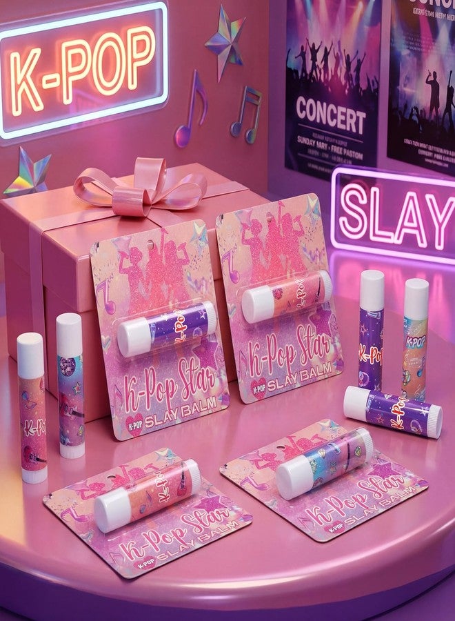 Qunclay 24 Pcs K-POP Themed Lip Balm Party Favors, KPOP Themed Lip Balm Bulk for Disco Sparkling Music Popular Party Birthday Gifts for Boys Girls - Image 4