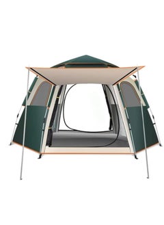 Camping Tent 4-5 Person Pop Up Cabin Tent, Full-Automatic Waterproof Tent with Porch, Waterproof Windproof Ultraviolet-proof Cabin Tent for Camping Hiking Mountaineering
