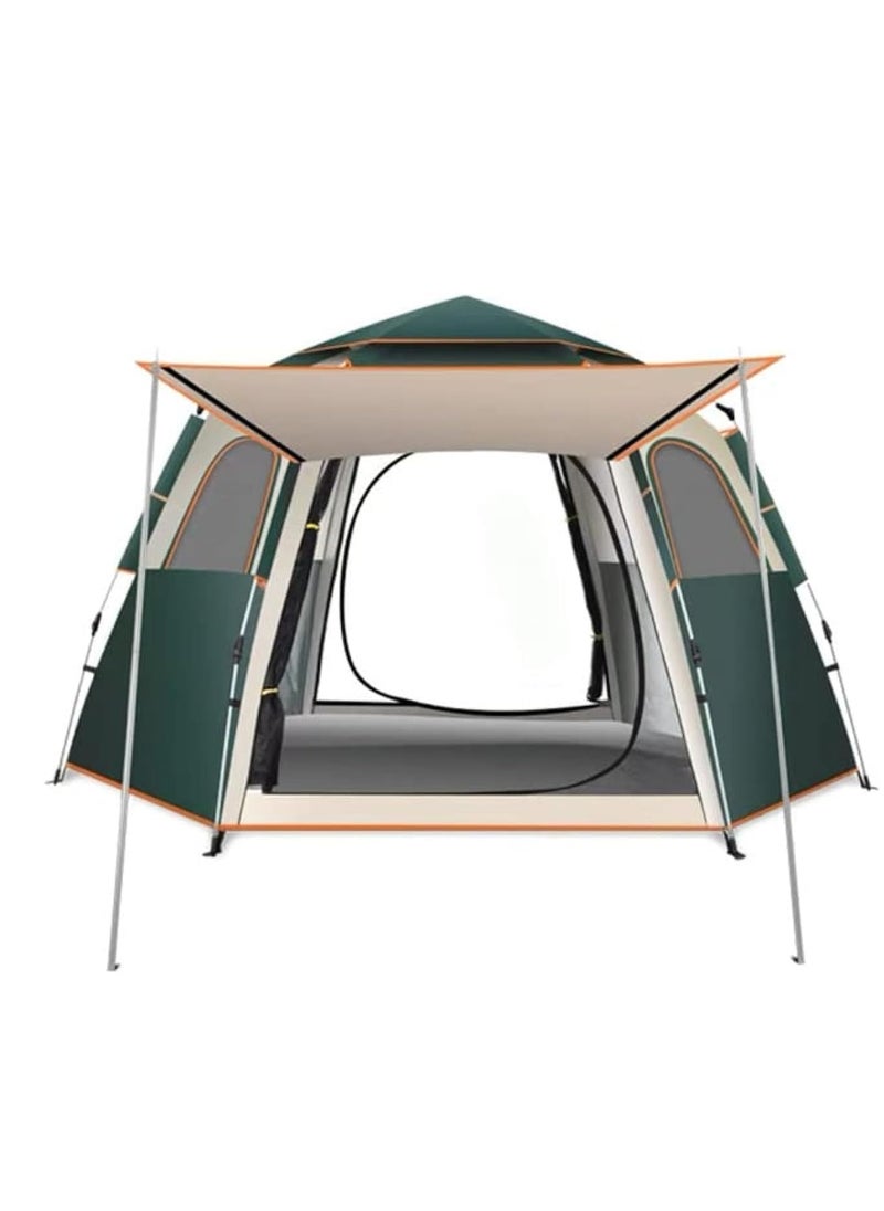 Generic - Camping Tent 4-5 Person Pop Up Cabin Tent, Full-Automatic Waterproof Tent with Porch, Waterproof Windproof Ultraviolet-proof Cabin Tent for Camping Hiking Mountaineering - Image 1