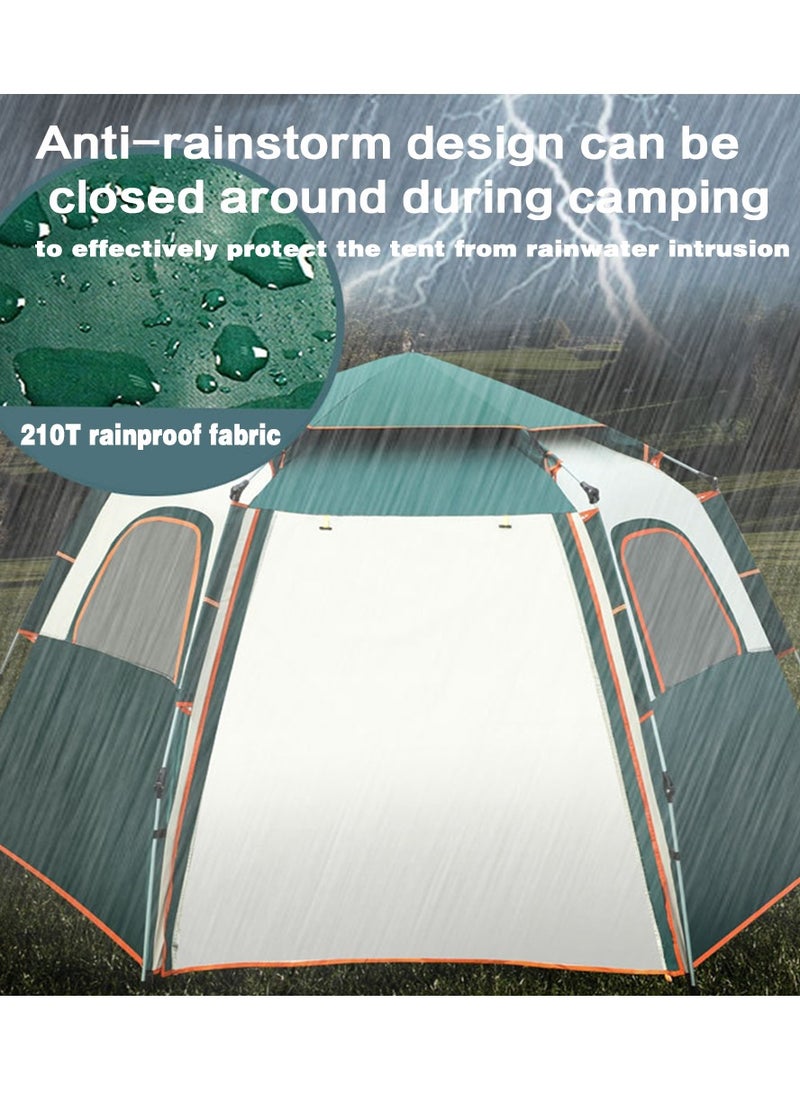 Generic - Camping Tent 4-5 Person Pop Up Cabin Tent, Full-Automatic Waterproof Tent with Porch, Waterproof Windproof Ultraviolet-proof Cabin Tent for Camping Hiking Mountaineering - Image 1
