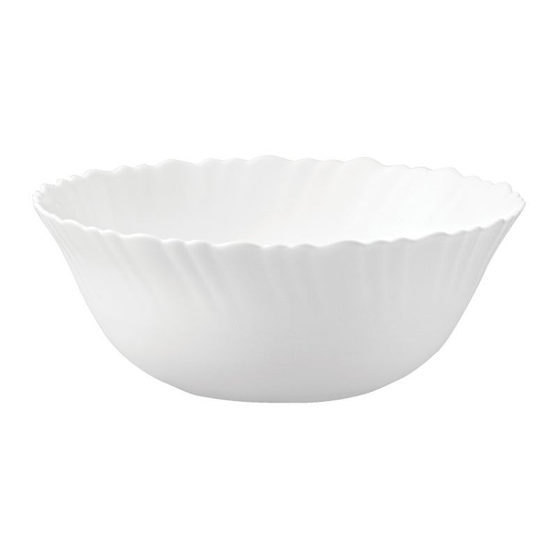 Cuisine Art ORA MIA 18-Piece Opalware Dinner Set, White - 4 Full Plates,4 Quarter Plates,4 Soup Plates,4 Soup Bowls,2 Serving Bowl - Image 5