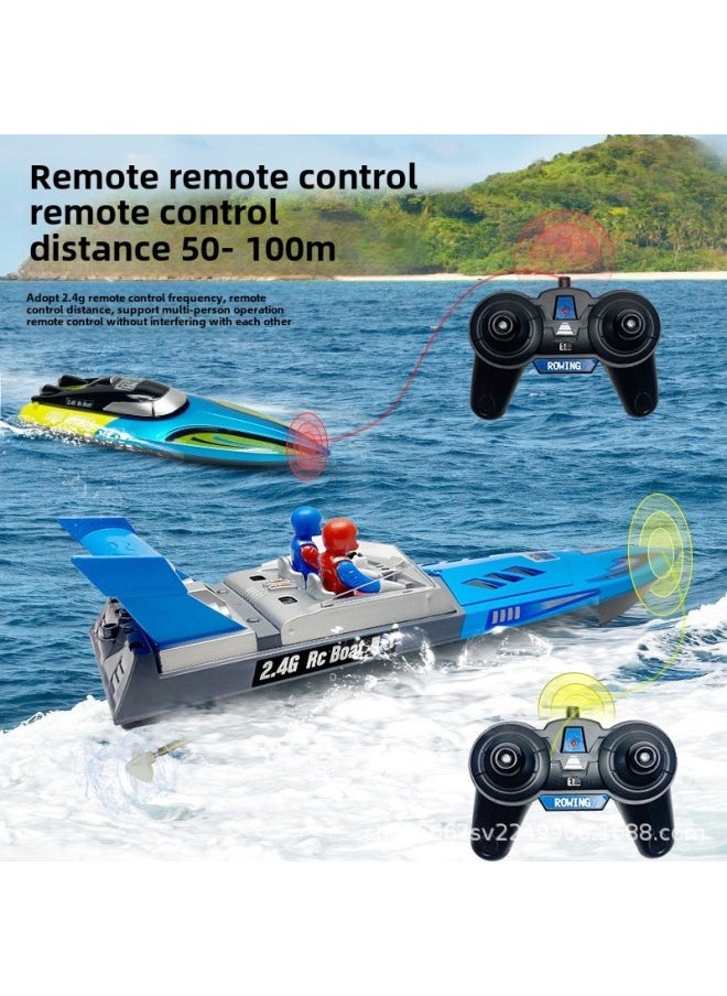 Generic - Hot-selling High-speed Remote Control Boat Water Model Waterproof Remote Control Boat Children's Electric Toy Boat-Color:H10.H11 Optional. Battery 3.7V-Specifications:40*14*15 - Image 1