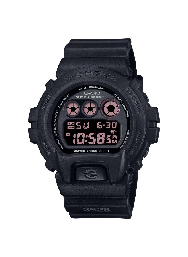 G-SHOCK Digital Men’s Watch, Shock Resistant, 200m Water Resistant, Matte Black Resin Strap, DW-6900UMS-1DR