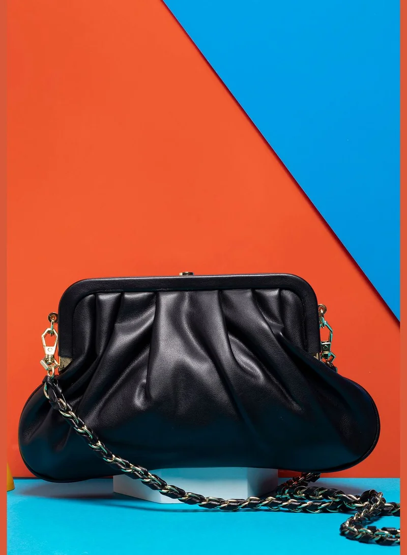 Haute Sauce Solid Magnet Lock Duffel Bag with Chain Strap