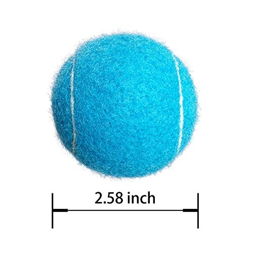 HPWFHPLF Tennis Balls 12 Pack Advanced Training Practice Tennis Balls for Beginners Pet Dogs Playing Balls Includes Mesh Carry Bag Blue - Image 3