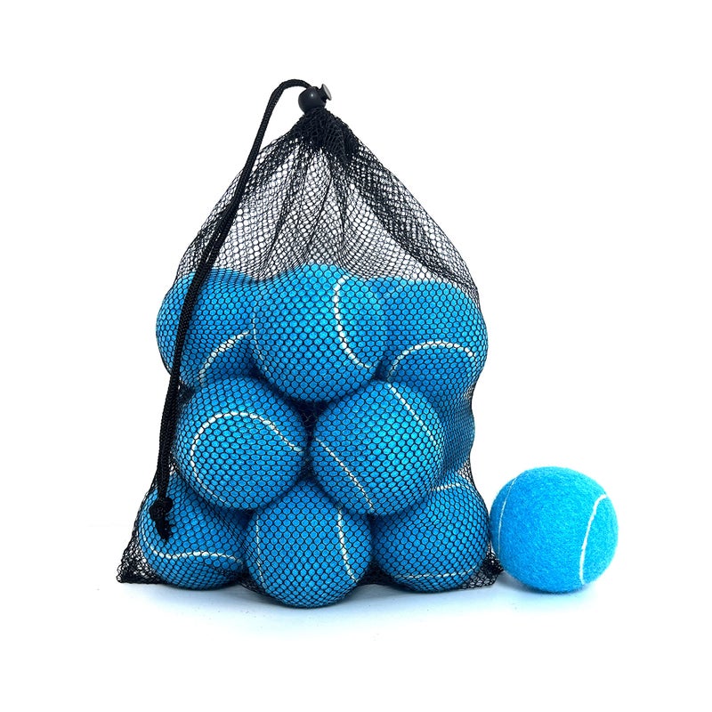 HPWFHPLF Tennis Balls 12 Pack Advanced Training Practice Tennis Balls for Beginners Pet Dogs Playing Balls Includes Mesh Carry Bag Blue - Image 2